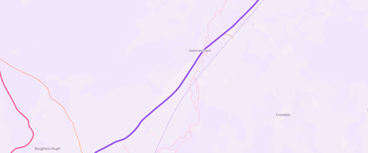 Map showing the location of Hillside Garage