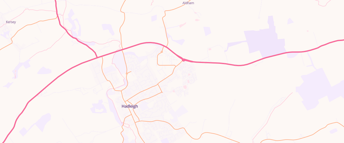Map showing the location of Petrocell Hadleigh