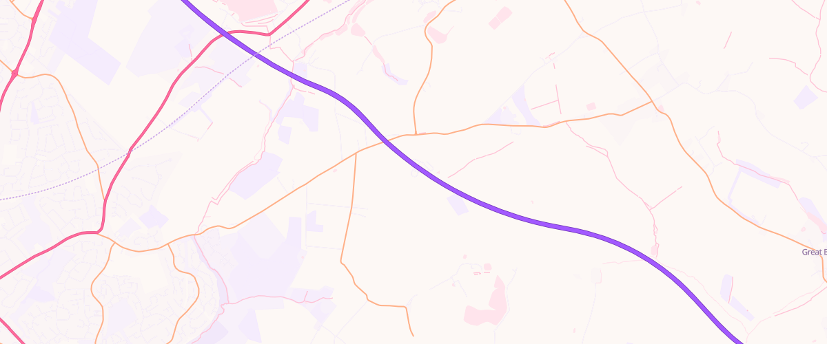 Map showing the location of Ardleigh South Service Station