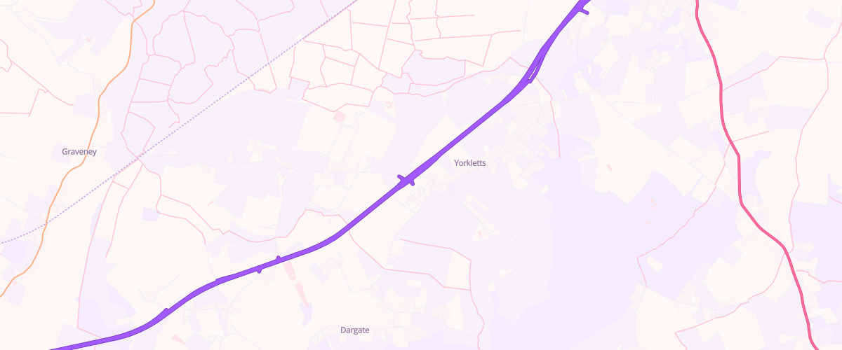 Map showing the location of Mfg Thanet Way