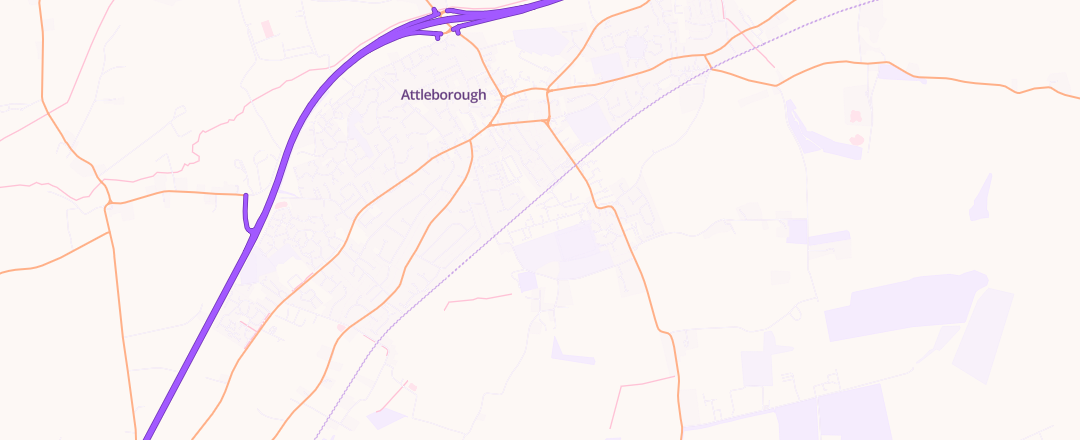 Map showing Orchard Garage (attleborough) Ltd, Norfolk