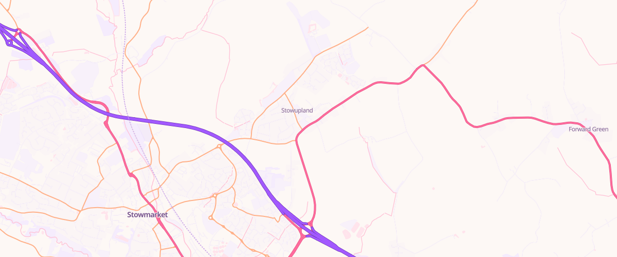 Map showing the location of Our Coop Stowupland
