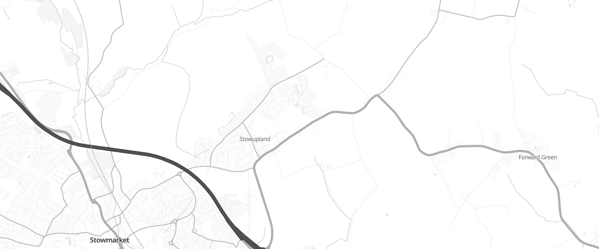 Map showing the location of Our Coop Stowupland