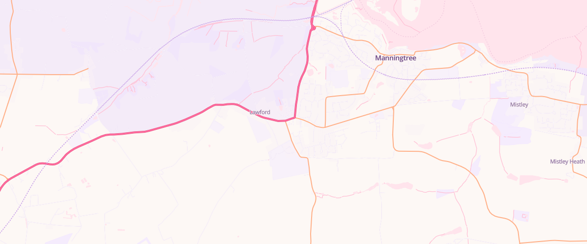 Map showing the location of Lawford Service Station Limited
