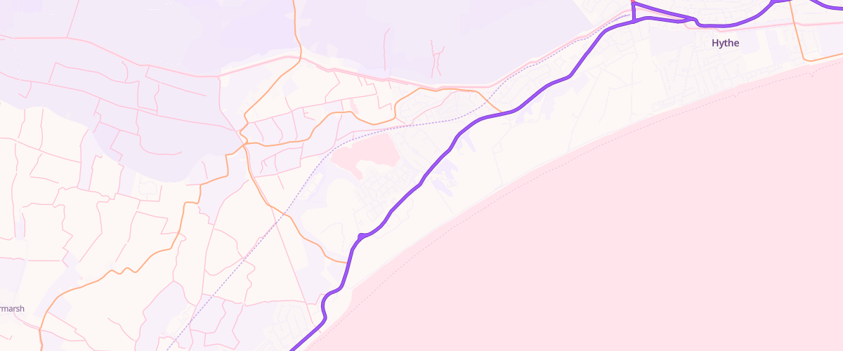 Map showing the location of Palmarsh Service Station