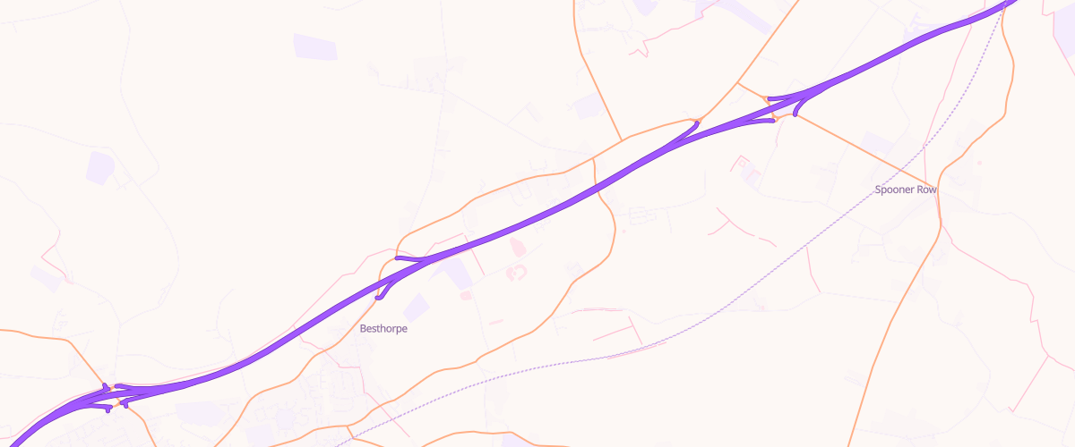 Map showing the location of Besthorpe Sf Connect