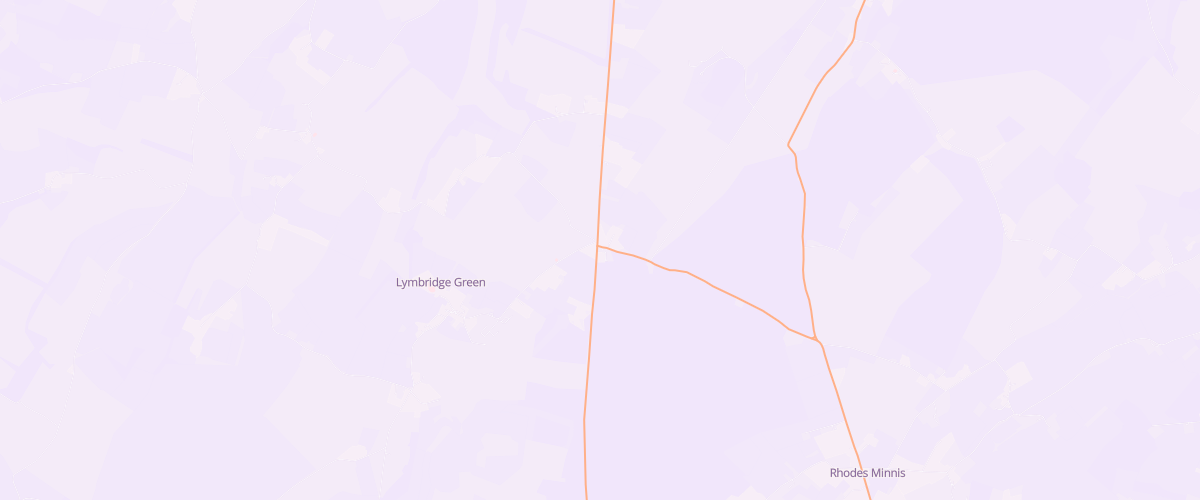 Map showing the location of Stelling Minnis Filling Station