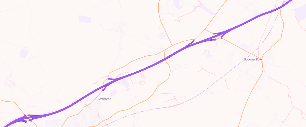 Map showing the location of Shell Attleborough