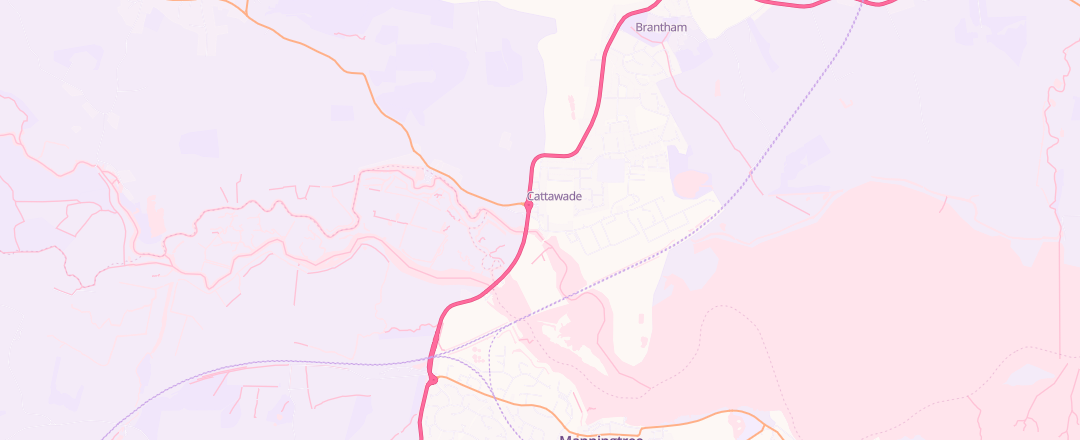 Map showing Brantham Auto Centre Limited, Manningtree