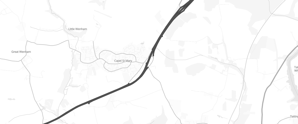 Map showing the location of Esso Capel Service Station