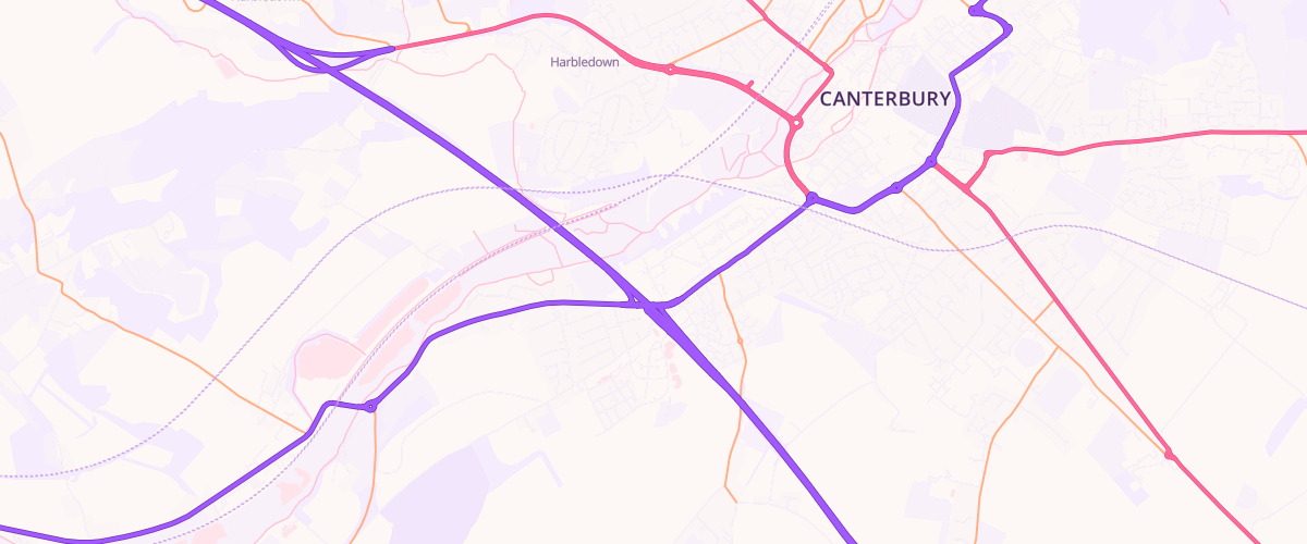 Map showing the location of Mfg Morrisons Canterbury