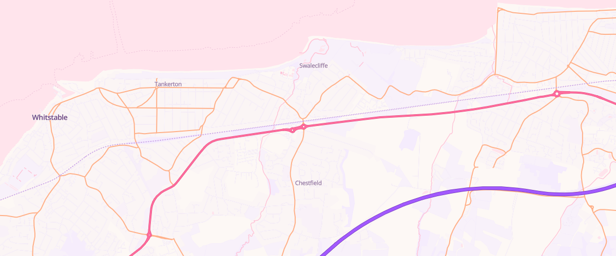 Map showing the location of Mfg Whitstable