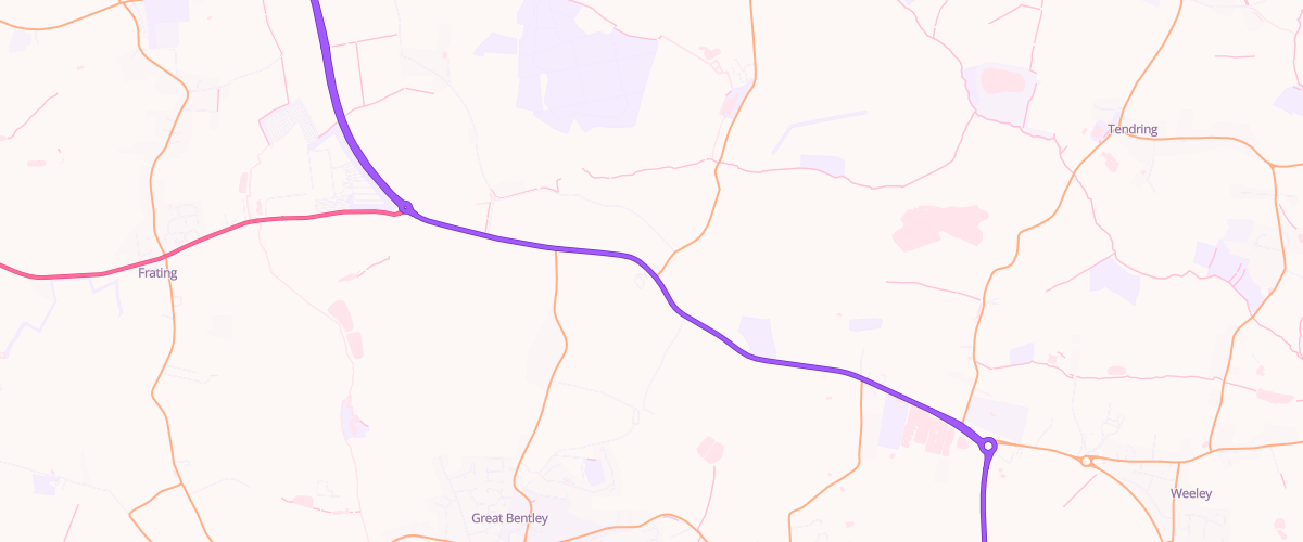 Map showing the location of Eg Little Bentley Pfs