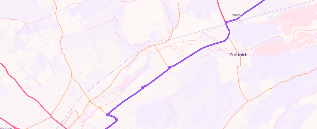 Map showing Motorline Hyundai, Canterbury