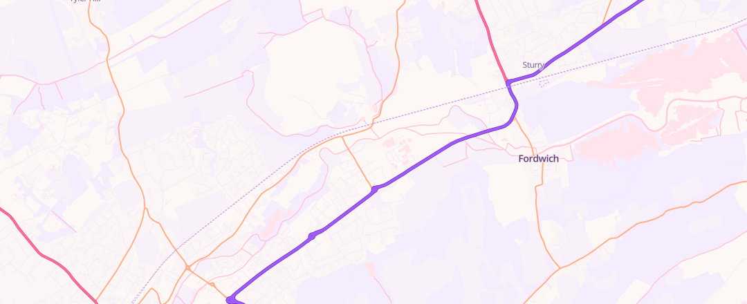 Map showing Jcb Medway Limited, Canterbury