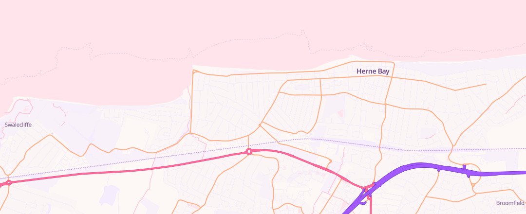 Map showing Steve Roy's Autos Limited, Herne Bay