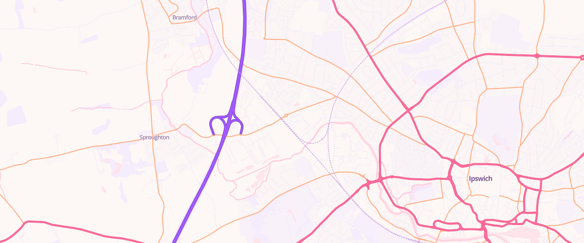 Map showing the location of Mfg Morrisons Ipswich