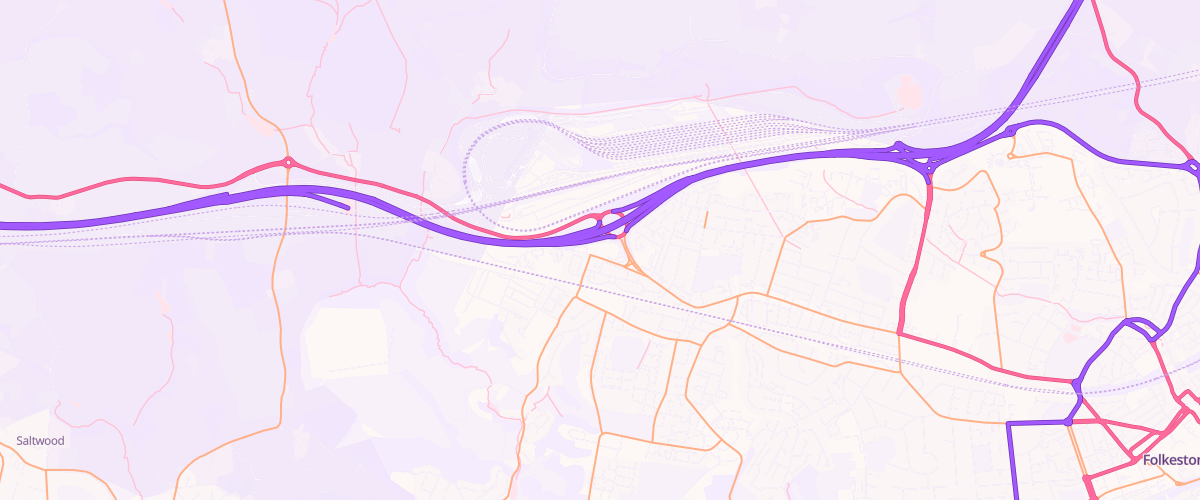 Map showing the location of Folkestone Superstore Petrol Filling