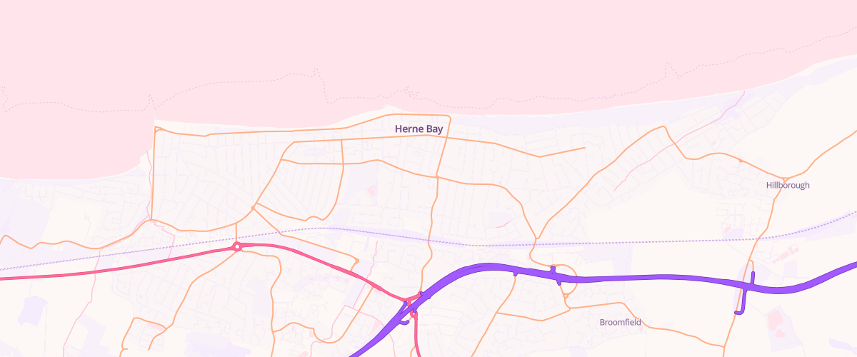 Map showing the location of Mfg Herne Bay