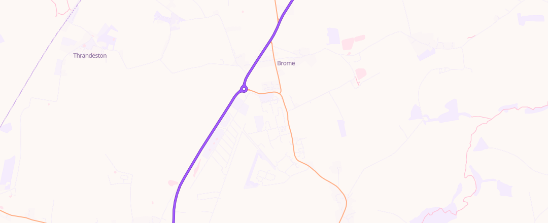 Map showing M D Saunders Motor Repairs Ltd, Eye
