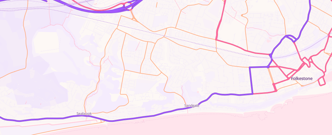 Map showing Kent Auto Panels Ltd, Folkestone