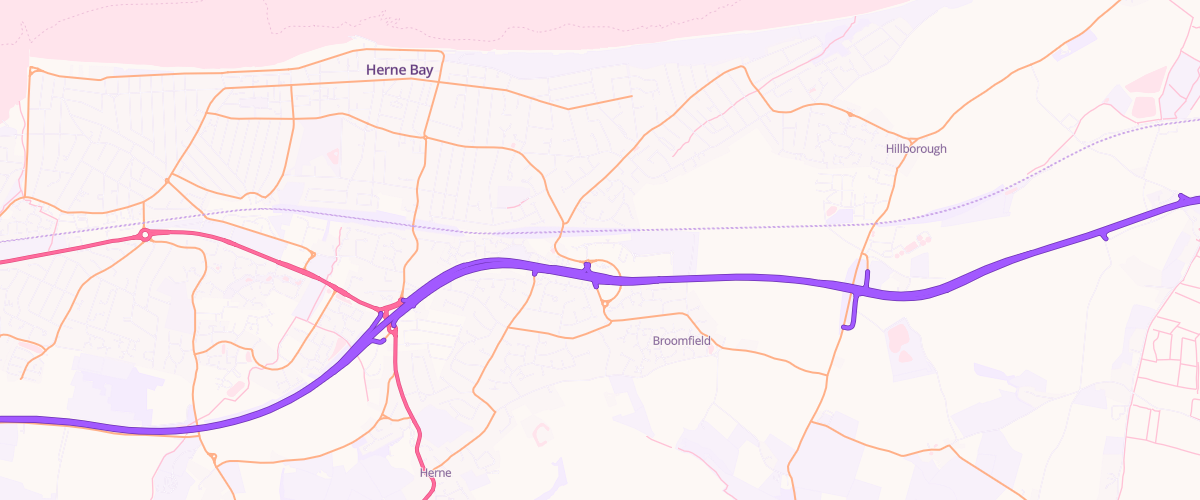 Map showing the location of Sainsburys Herne Bay