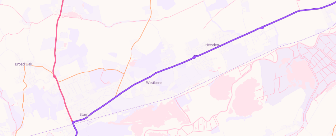 Map showing Perrys Motor Sales Limited, Canterbury