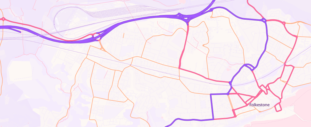 Map showing Folkestone Motors, Folkestone