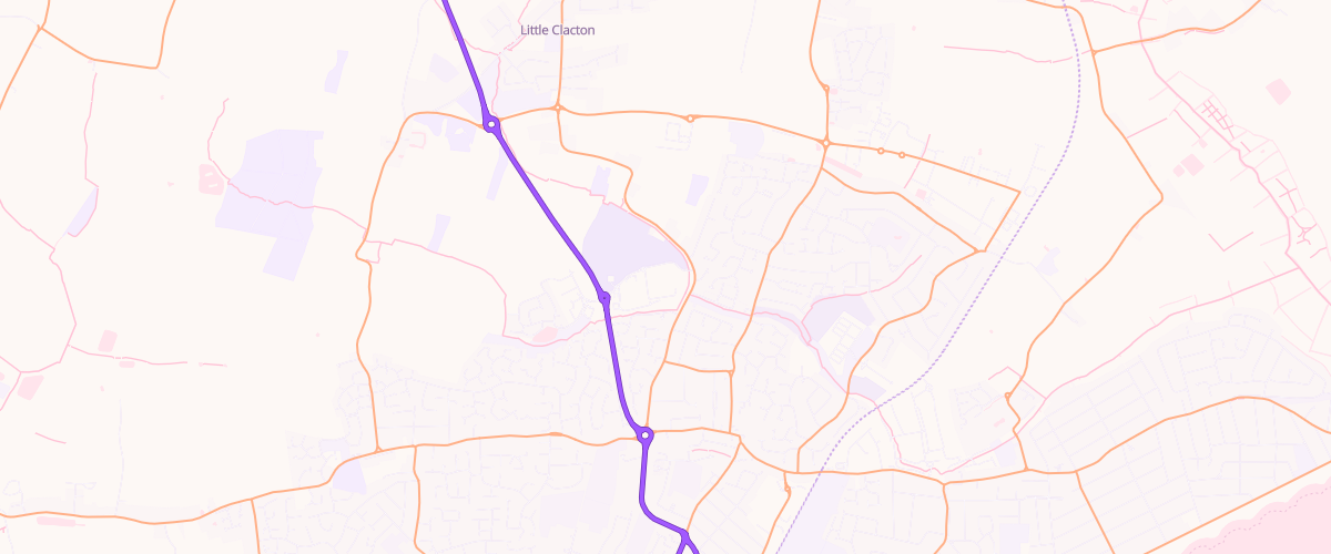Map showing the location of Clacton-On-Sea Superstore Petrol Filling