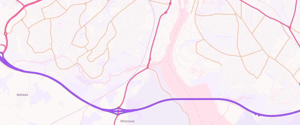 Map showing the location of Bournebridge Service Station