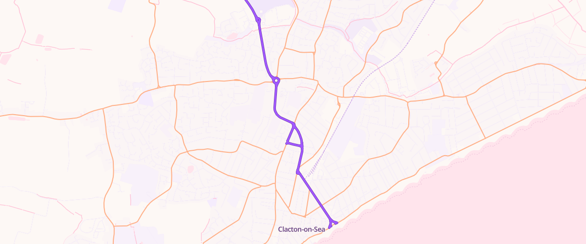 Map showing the location of London Road Service Station