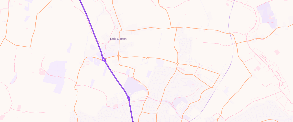 Map showing the location of Mfg Morrisons Clacton Little