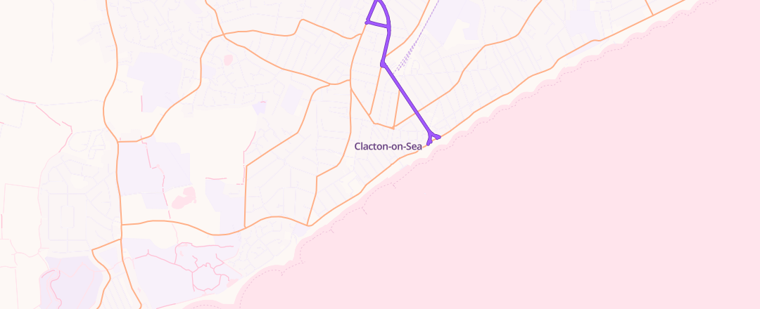 Map showing Select Auto Centre, Clacton On Sea