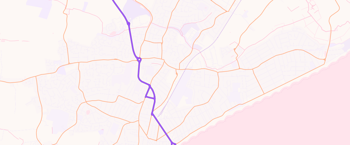 Map showing the location of Asda Clacton-On-Sea Superstore