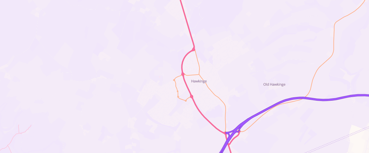 Map showing the location of Hawkinge Fuel Express Automat