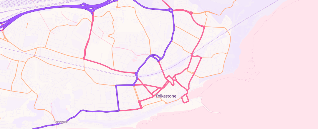 Map showing Wilmoths, Folkestone