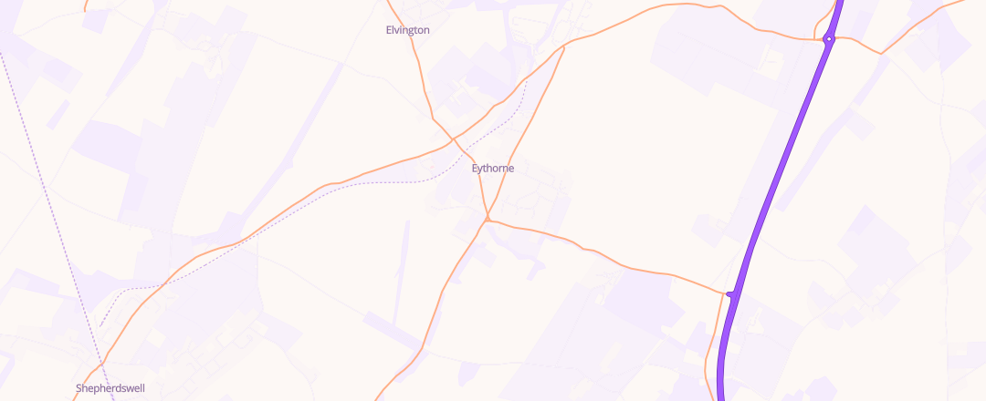 Map showing Eythorne Garage Services Ltd, Dover