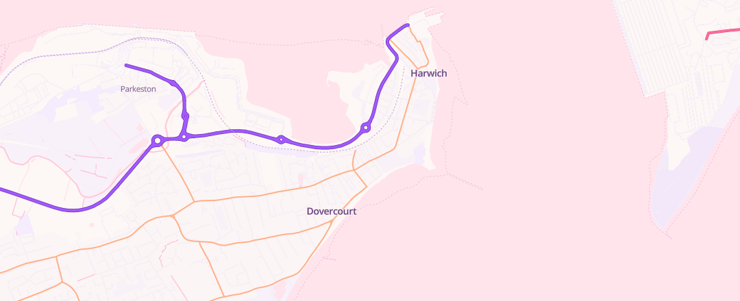 Map showing Motortech, Harwich