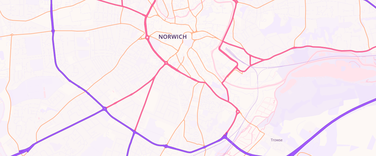 Map showing the location of Sainsburys Queens Road