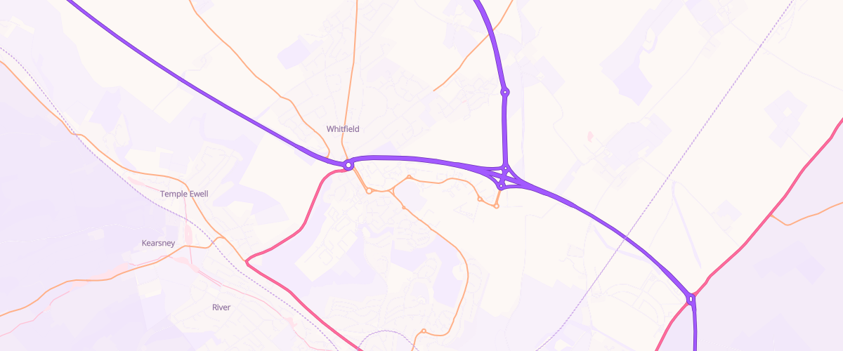 Map showing the location of Dover Extra Petrol Filling