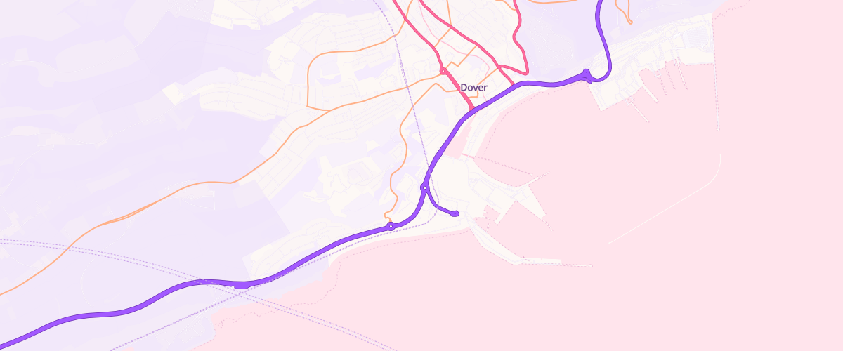 Map showing the location of Mfg Dover