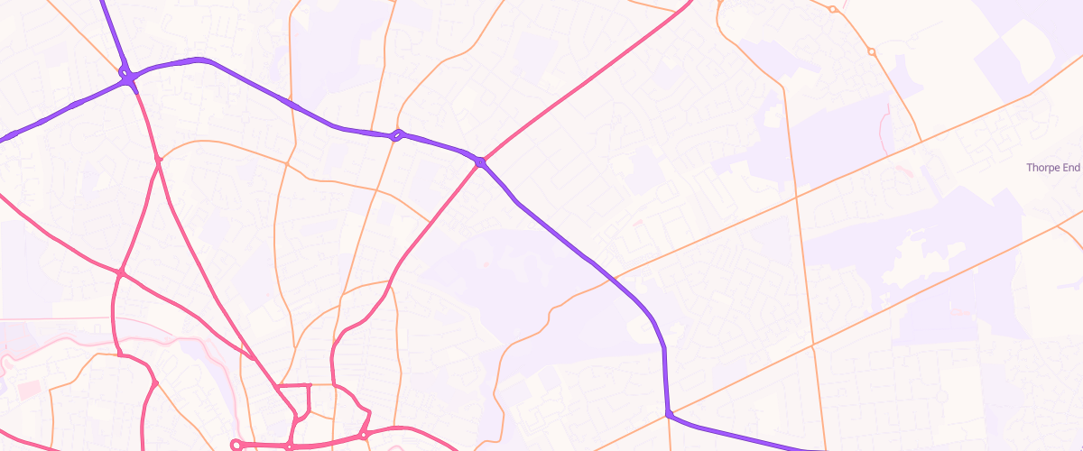 Map showing the location of Mousehold Sf Connect