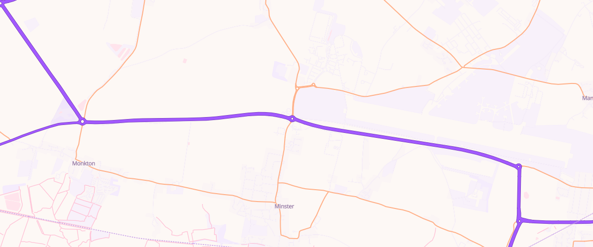 Map showing the location of Asda Minster Express Petrol