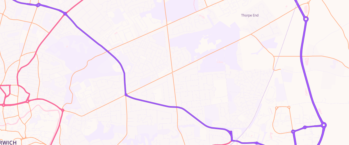 Map showing the location of Nts Thunderlane Service Station