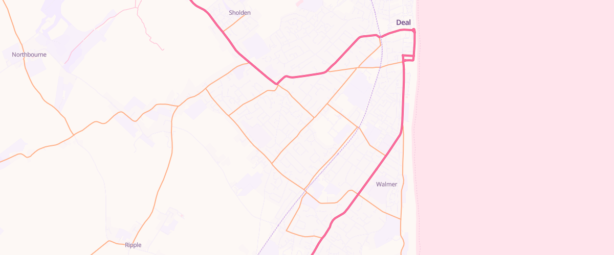 Map showing the location of Dunkleys Of Deal Limited