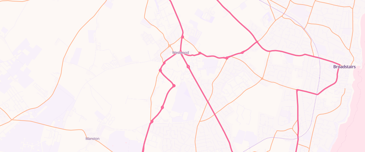 Map showing the location of Sainsburys Thanet