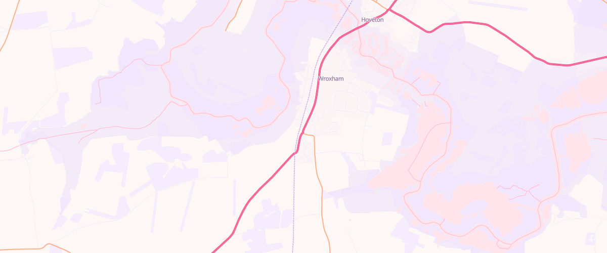 Map showing the location of Roys Of Wroxham Petrol