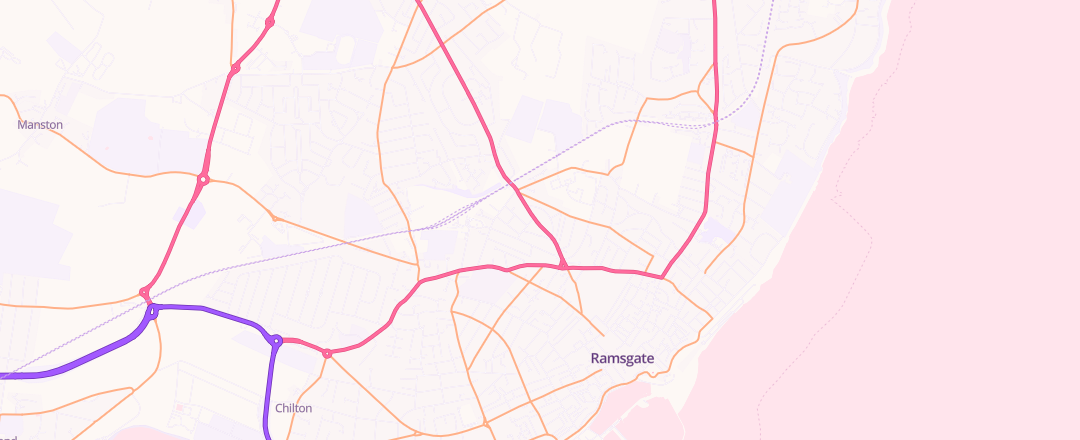 Map showing Tune Up Garage Services, Ramsgate