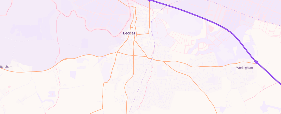 Map showing L C Green & Son Beccles Ltd, Beccles