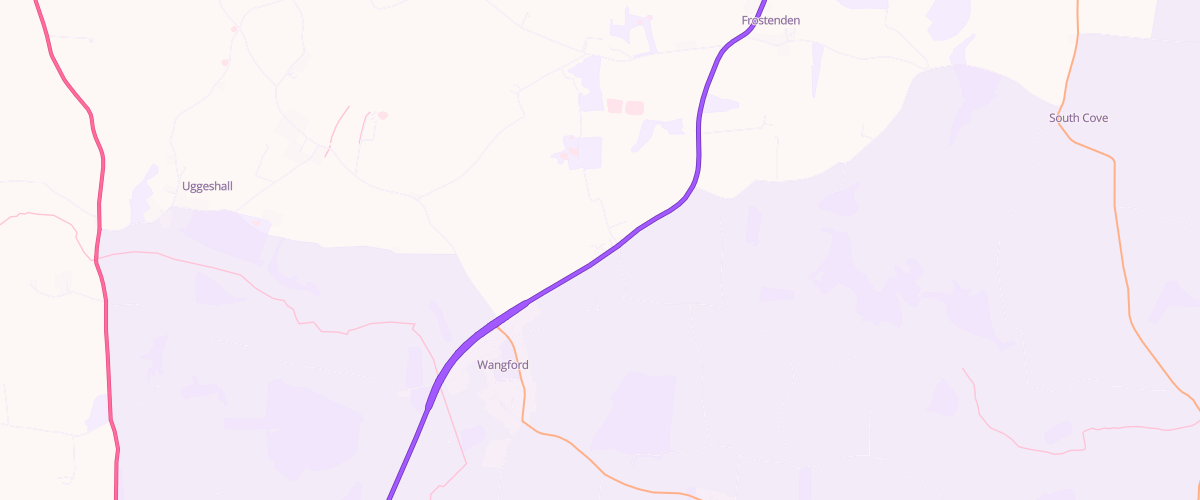Map showing the location of Wangford Service Station Ltd